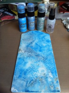 Distress Paint Marbling technique