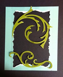 The second layer, using coordinations paper.